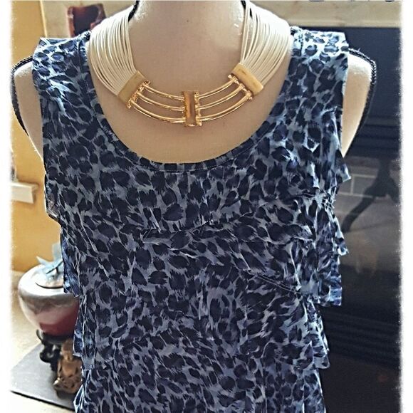 🏜🏜 PSEUDO ANIMAL PRINT LAYERED TANK - Picture 3 of 5